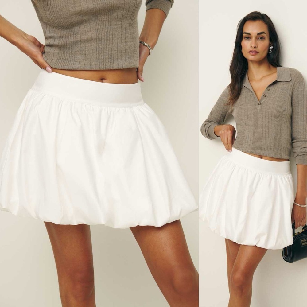 REFORMATION Brynn White Skirt 2